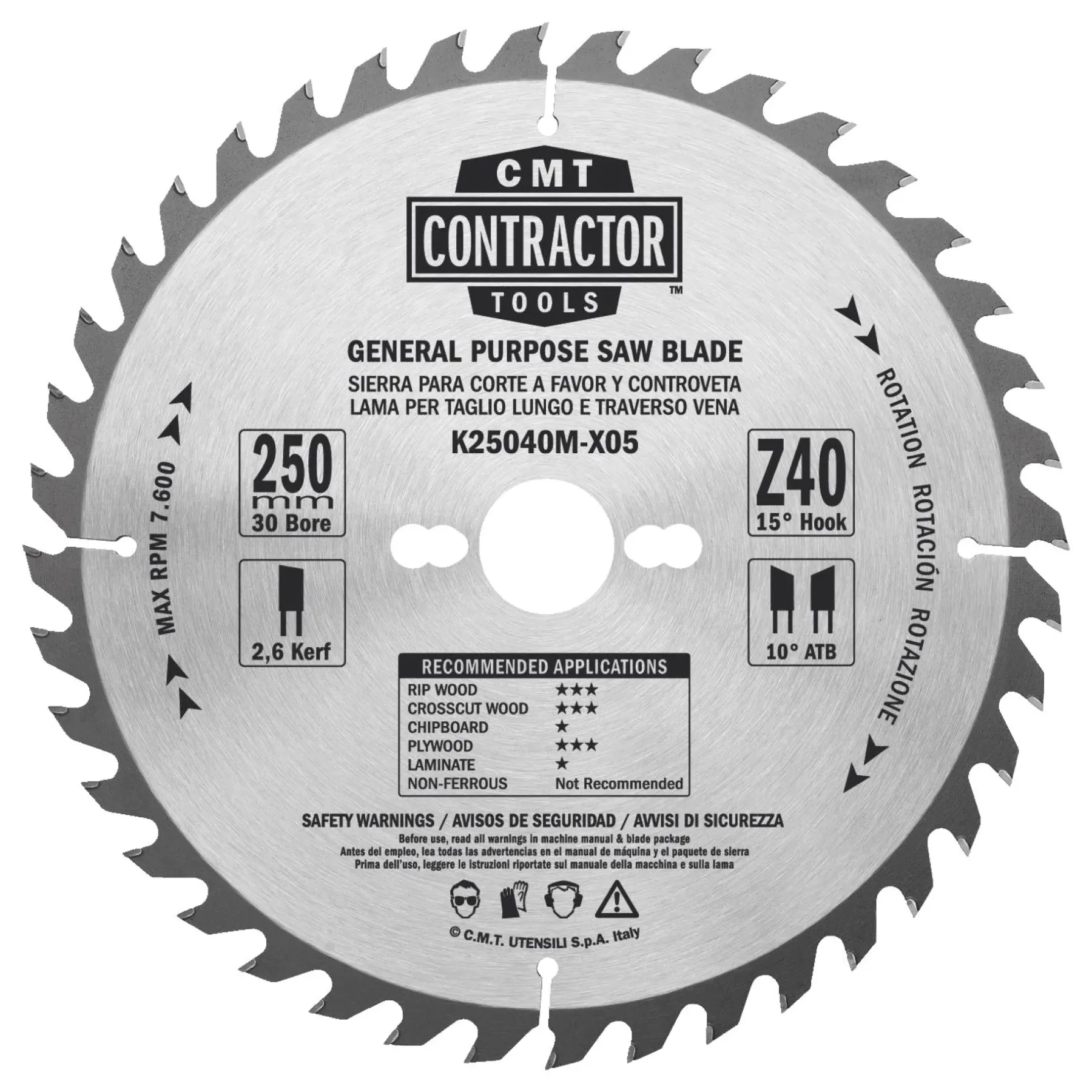 Z24-40 W C RUNDSAVKLINGESÆT 250X30 MM>CMT Hot