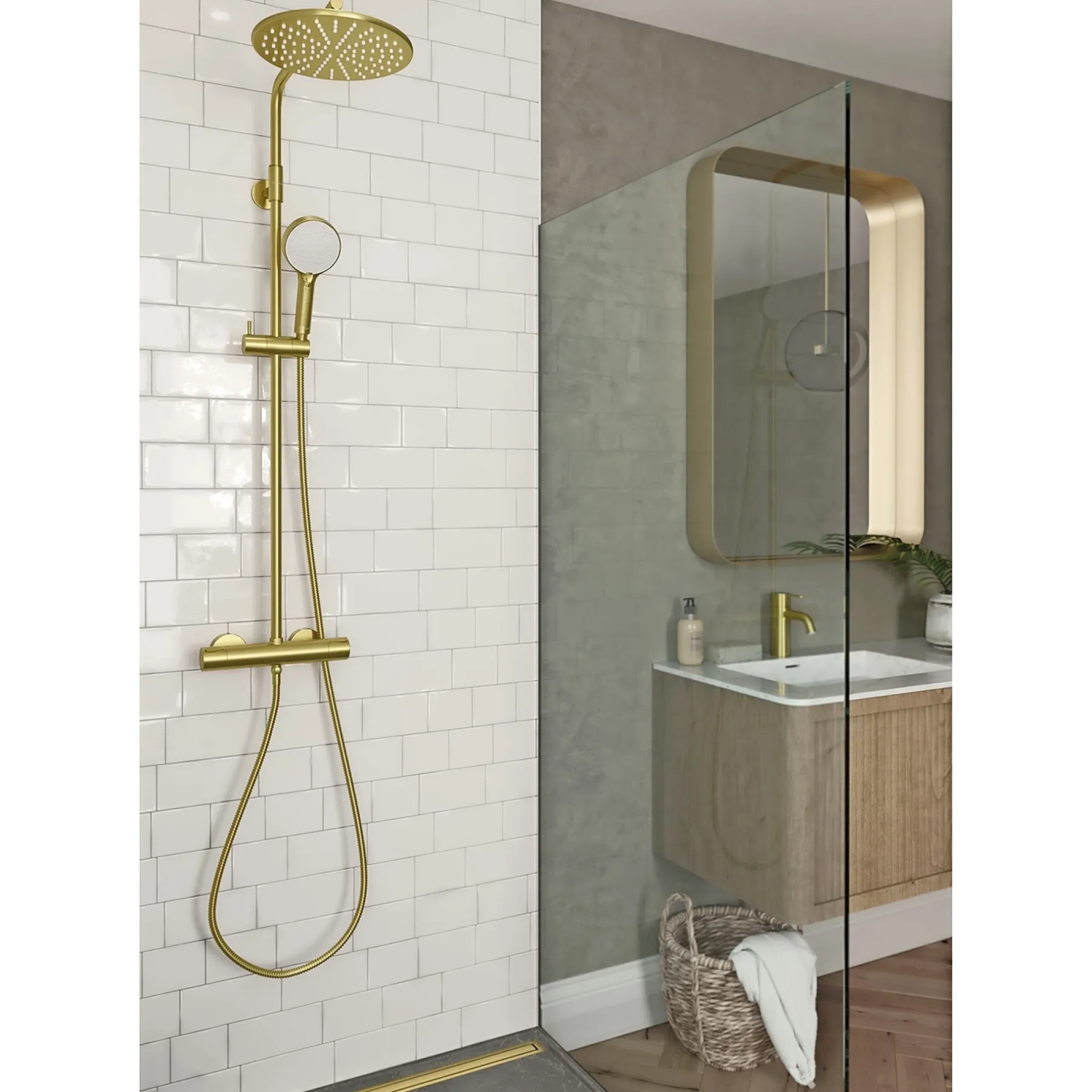 SILHOUET BRUSESYSTEM BØRSTET MESSING>Damixa