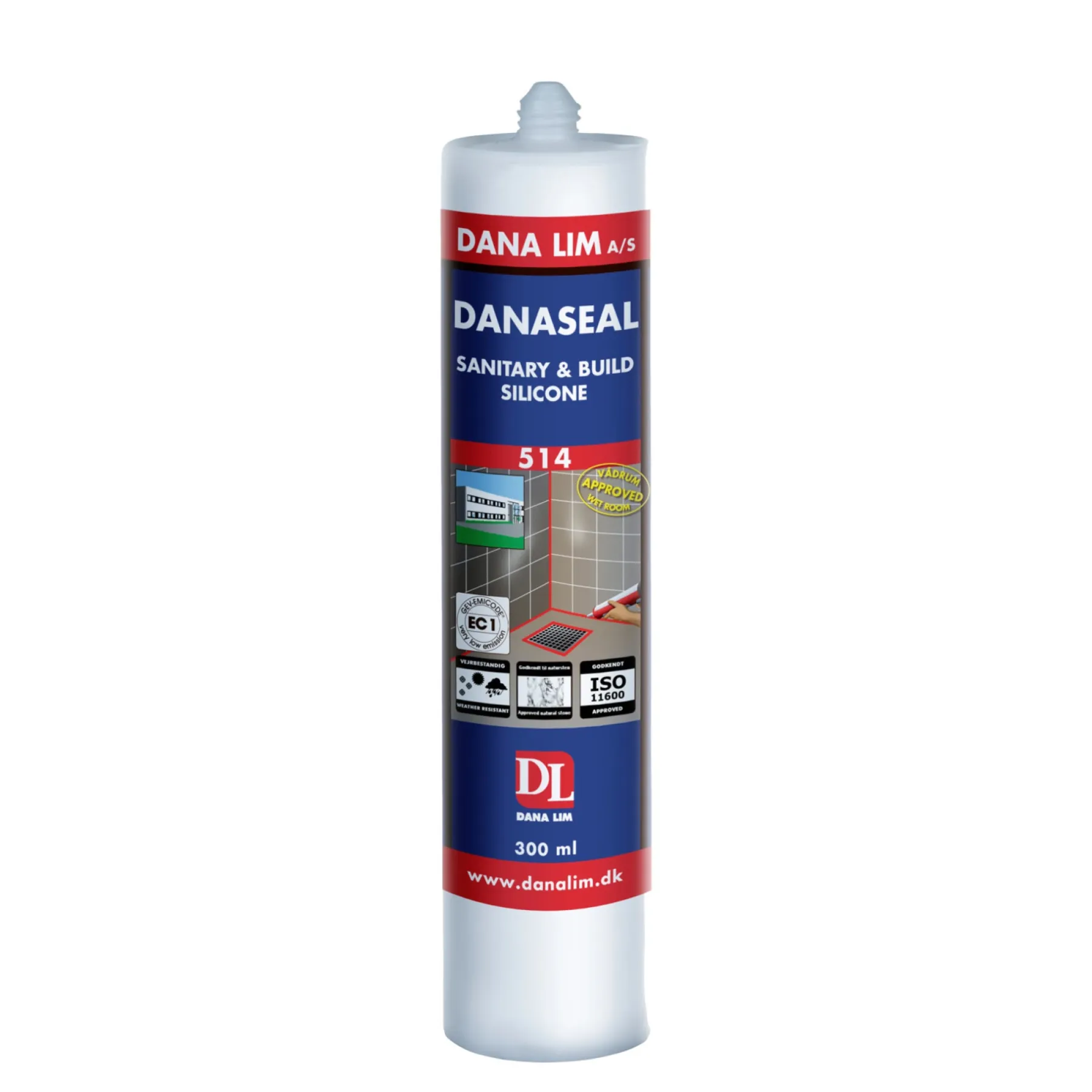 SANTITARY & BUILD 514 BYGGESILICONE 300 ML SORT>Dana Lim Clearance