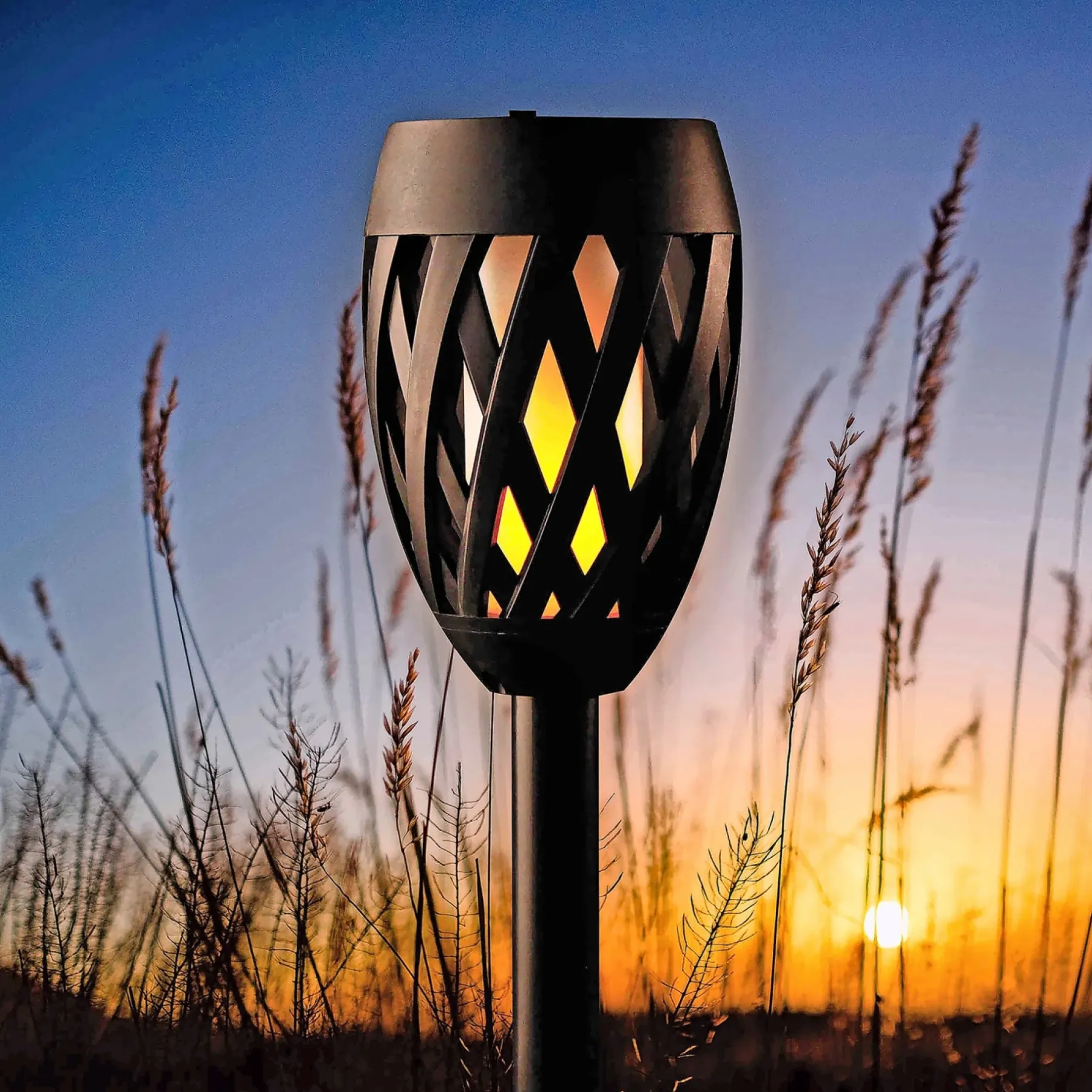 GLOWFIRE SOLCELLE FAKKEL SORT 58 CM>Det Gamle Apotek Outlet