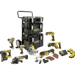 Bore- & Skruemaskiner ^ Dewalt DCK853P4 8-PAK SKRUEMASKINESÆT AKKU MED BATTERI OG LADER