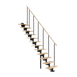 Trapper ^ Dolle BOSTON PLADSBESP. TRAPPE SORT BØG SHAPE 6 GELÆNDER 12 TRIN