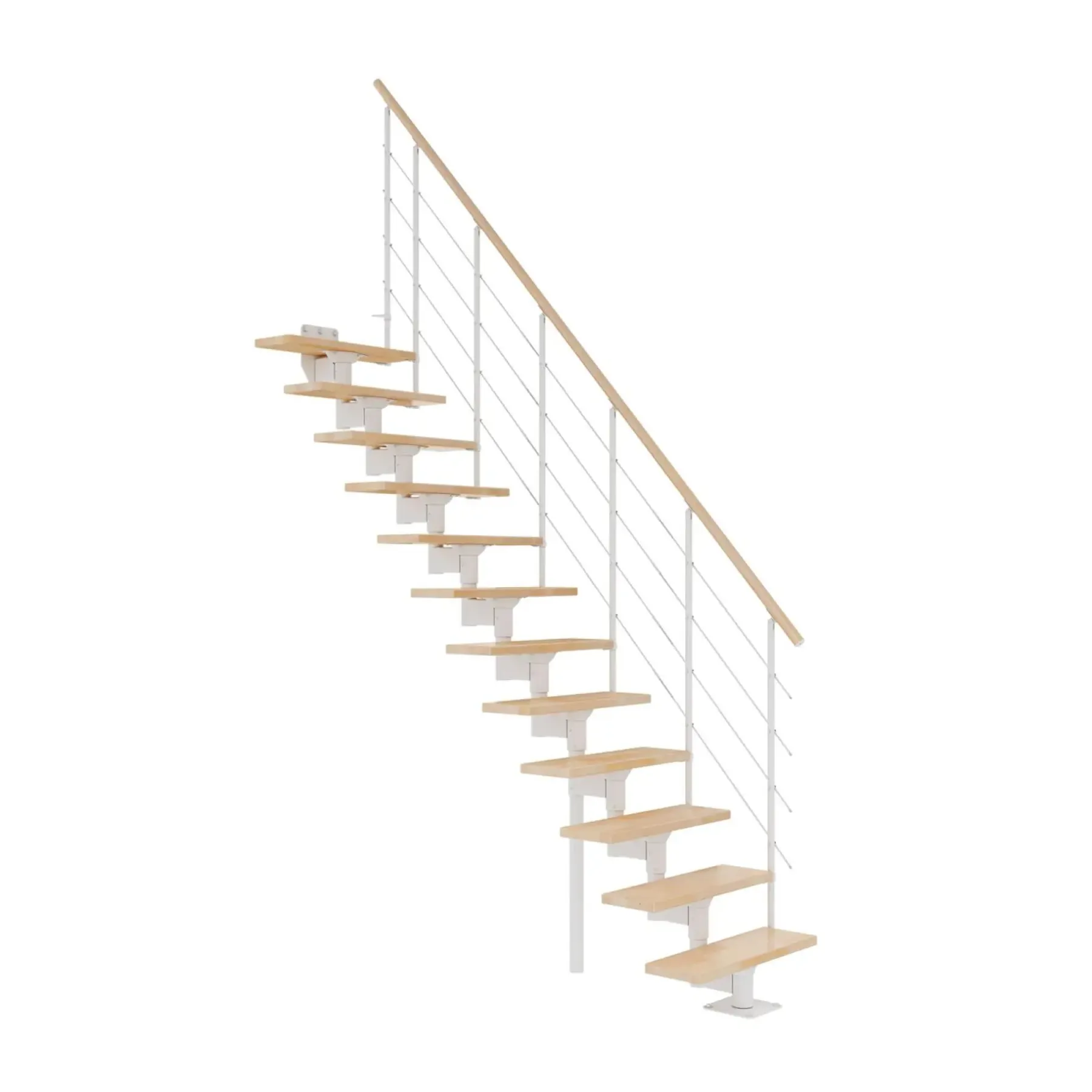 Trapper ^ Dolle BOSTON PLADSBESP. TRAPPE HVID BØG SHAPE 6 GELÆNDER 12 TRIN