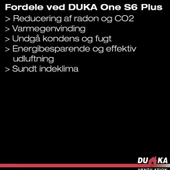 Varmegenvinding ^ Duka ONE S6 PLUS VARMEGENVINDING 160 MM