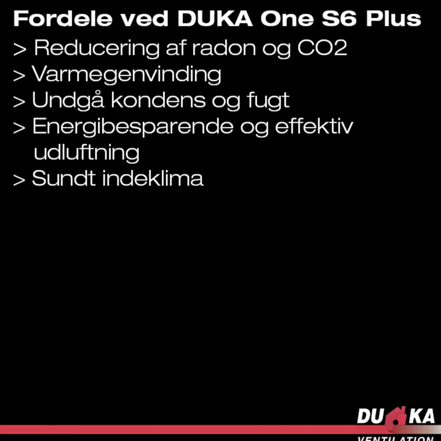 Varmegenvinding ^ Duka ONE S6 PLUS VARMEGENVINDING 160 MM