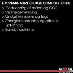 Varmegenvinding ^ Duka ONE S6 PLUS WIFI VARMEGENVINDING 160 MM