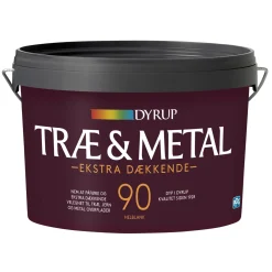 Træ- & Metalmaling ^ Dyrup 90 EKSTRA DÆKKENDE TRÆ- OG METALMALING 2,25 L HVID