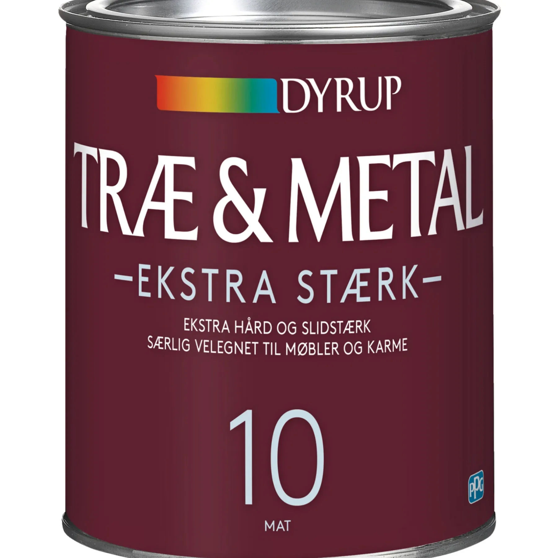 Træ- & Metalmaling ^ Dyrup 10 EKSTRA STÆRK TRÆ- OG METALMALING 1 L HVID