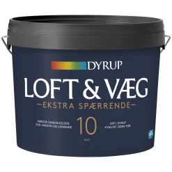 10 EKSTRA SPÆRRENDE VÆG- OG LOFTMALING 4,5 L HVID>Dyrup Best