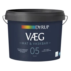 05 MAT & VASKBAR VÆGMALING 9 L HVID>Dyrup Hot
