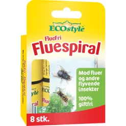 Bekæmpelsesmidler ^ ECOstyle FLUEBEKÆMPELSE PAKKE MED 8 SPIRALER