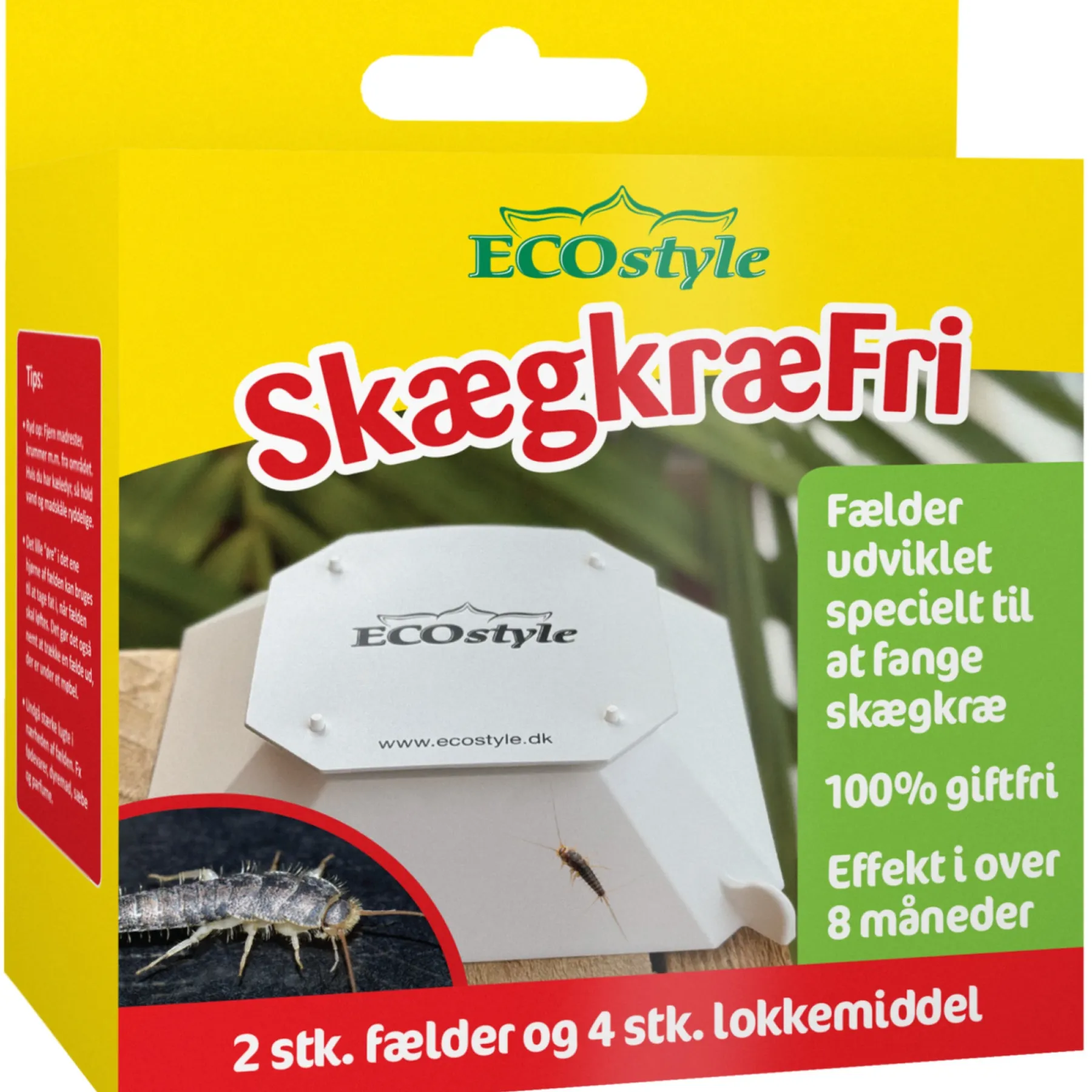 Bekæmpelsesmidler ^ ECOstyle INKL. 4 STK. LOKKEMIDDEL SKÆGKRÆFÆLDE 2 STK.