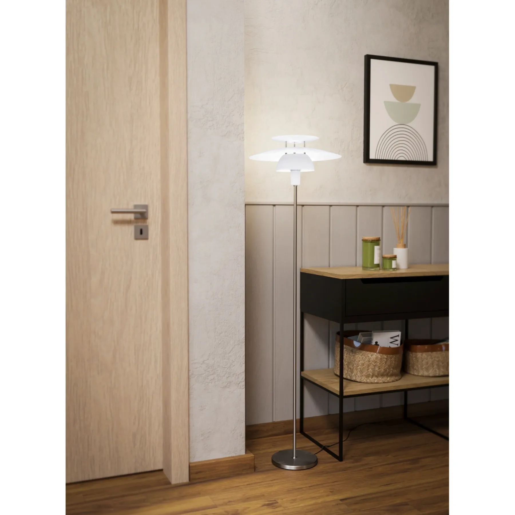 Gulvlamper ^ Eglo BRENDA GULVLAMPE HVID 145 CM