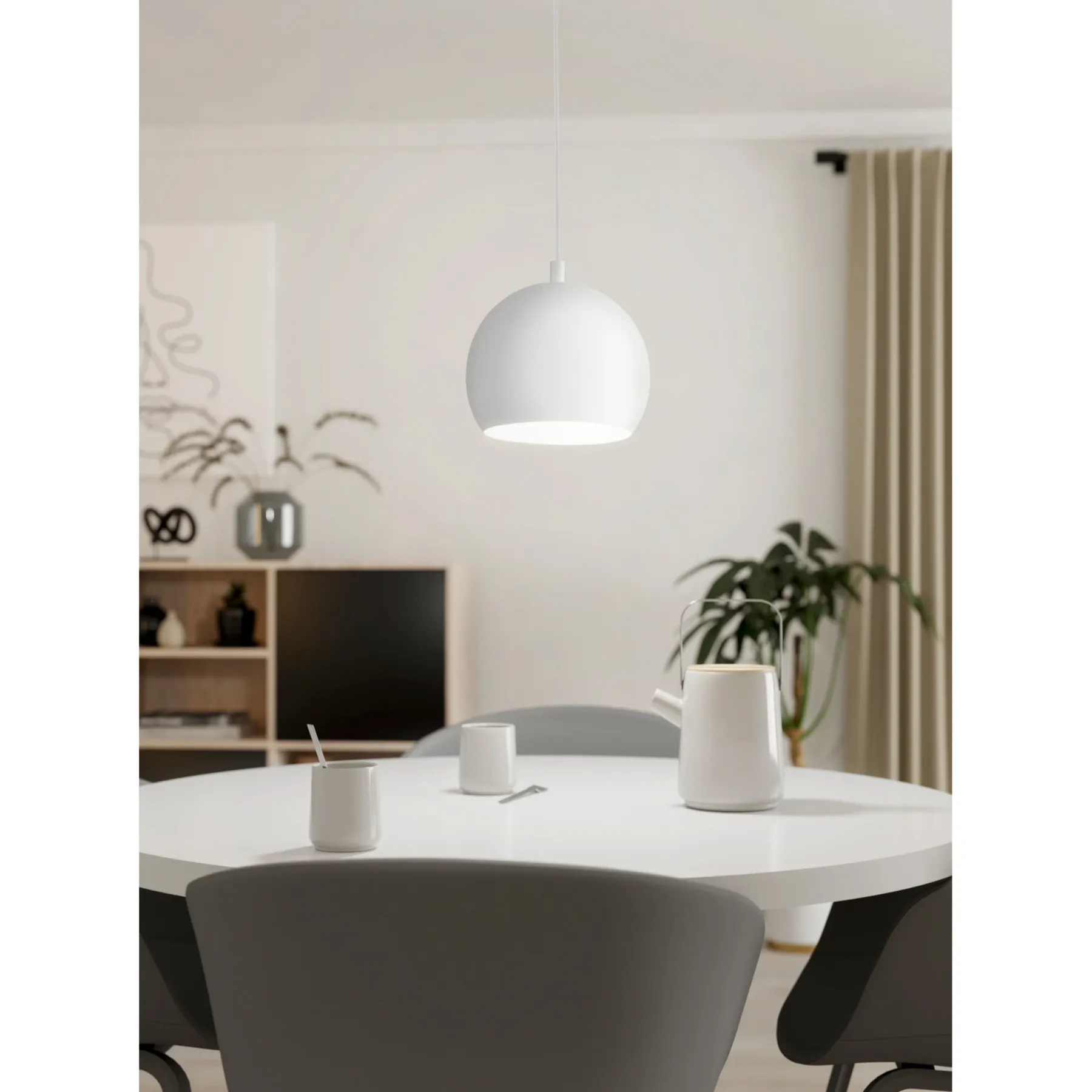 Pendel Lampe ^ Eglo CAMASTRA PENDEL HVID 22,5 CM