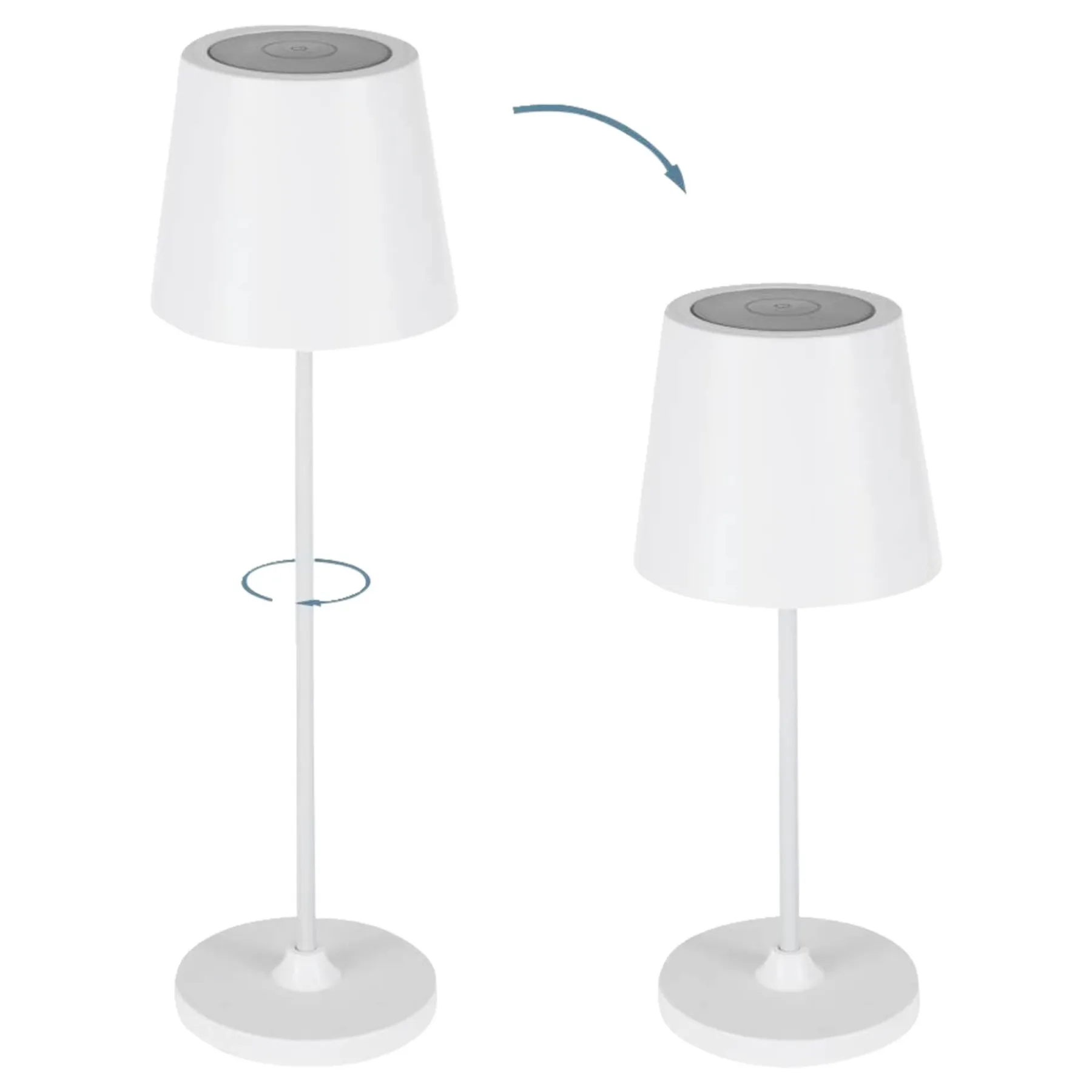 Genopladelige Lamper ^ Eglo DÆMPBAR GENOPLADELIG BORDLAMPE HVID