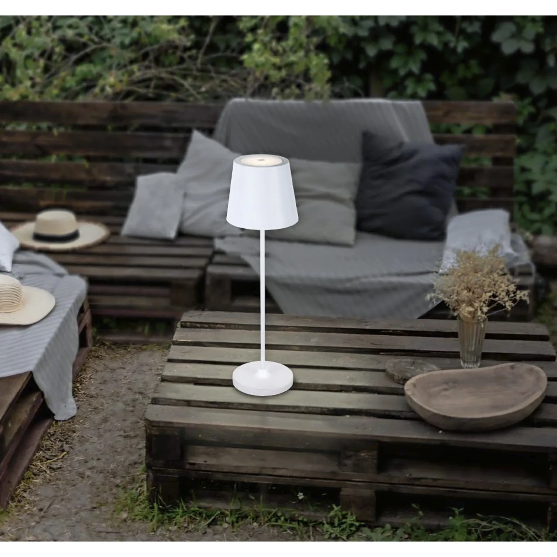 Genopladelige Lamper ^ Eglo DÆMPBAR GENOPLADELIG BORDLAMPE HVID