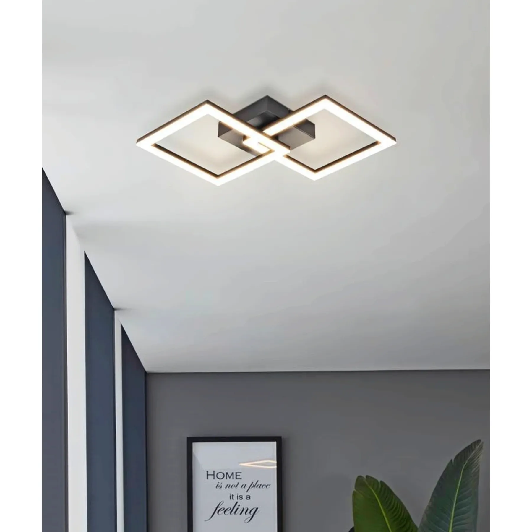 Pendel Lampe ^ Eglo ECO RANGE HUERTA-E LOFTLAMPE SORT 22,5 CM