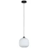 Pendel Lampe ^ Eglo MANTUNALLE PENDEL HVID/SORT 20 CM