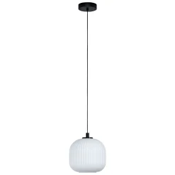 Pendel Lampe ^ Eglo MANTUNALLE PENDEL HVID/SORT 20 CM