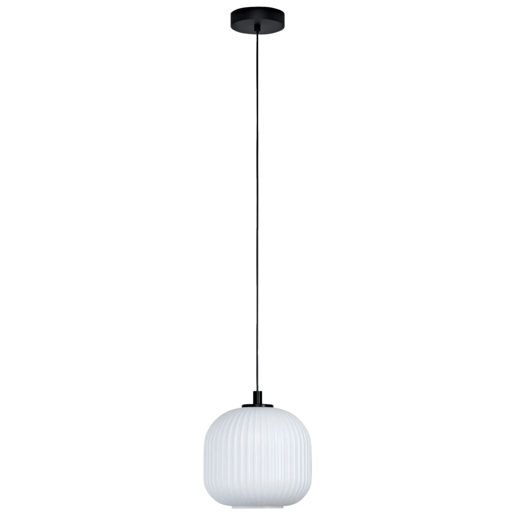 Pendel Lampe ^ Eglo MANTUNALLE PENDEL HVID/SORT 20 CM