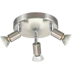 Spotlights ^ Eglo MINI RONDEL SKINNESPOT BØRSTET STÅL GU10 3X3W