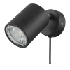 Spotlights ^ Eglo PORTELLA SPOTLAMPE SORT/BØRSTET STÅL GU10 3W