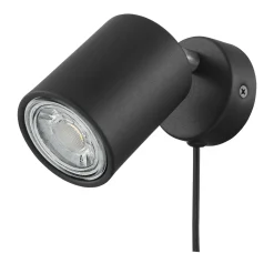 Spotlights ^ Eglo PORTELLA SPOTLAMPE SORT/BØRSTET STÅL GU10 3W