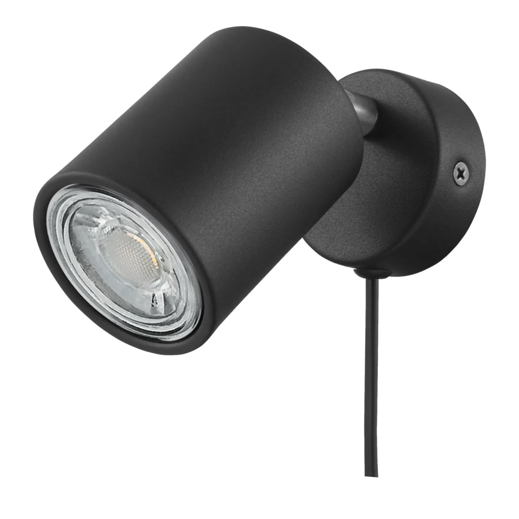 Spotlights ^ Eglo PORTELLA SPOTLAMPE SORT/BØRSTET STÅL GU10 3W