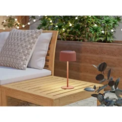 Genopladelige Lamper ^ Eglo ROCCANOVA SOLCELLE BORDLAMPE RØD