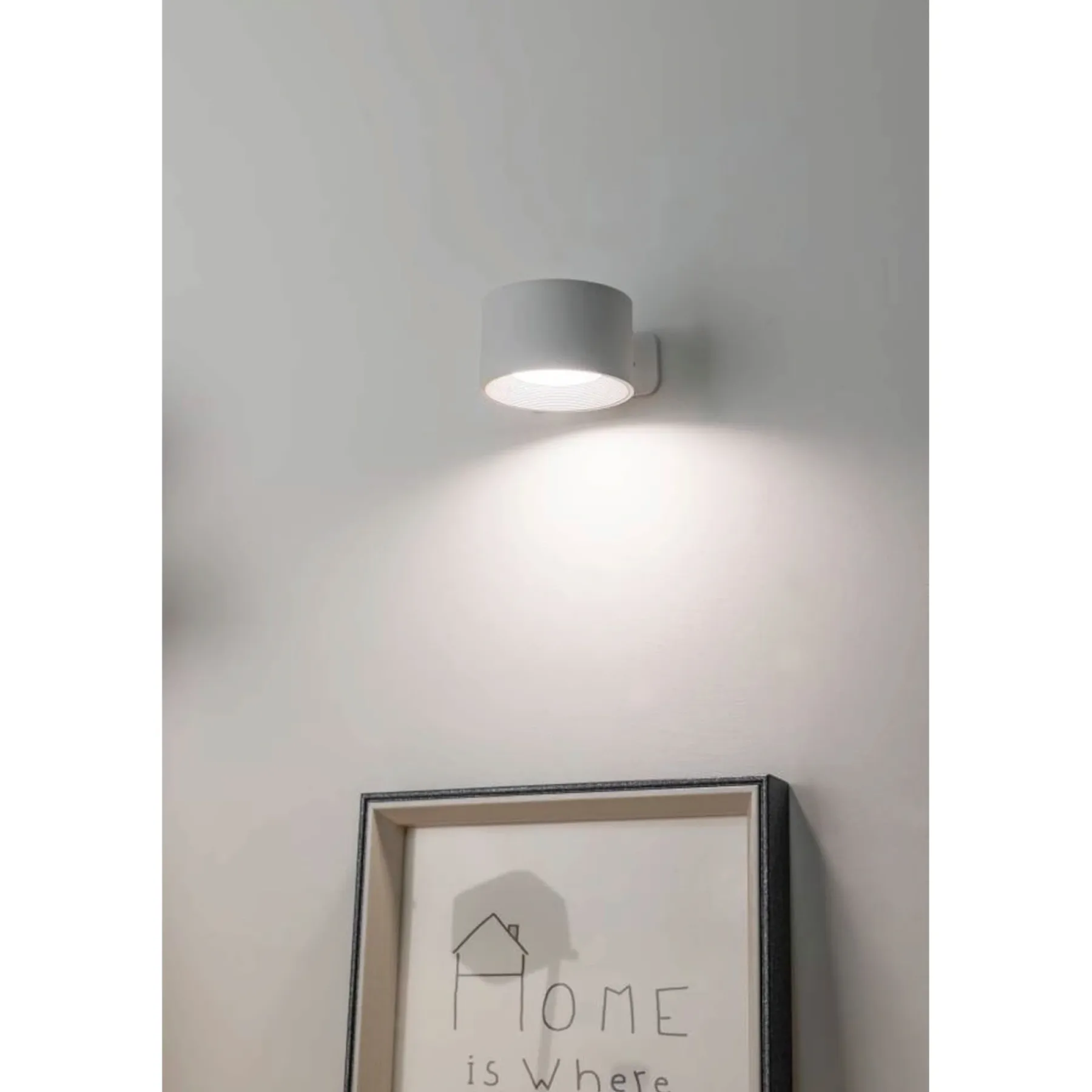 MURAGLIE RUND GENOPLADELIG VÆGLAMPE HVID>Eglo
