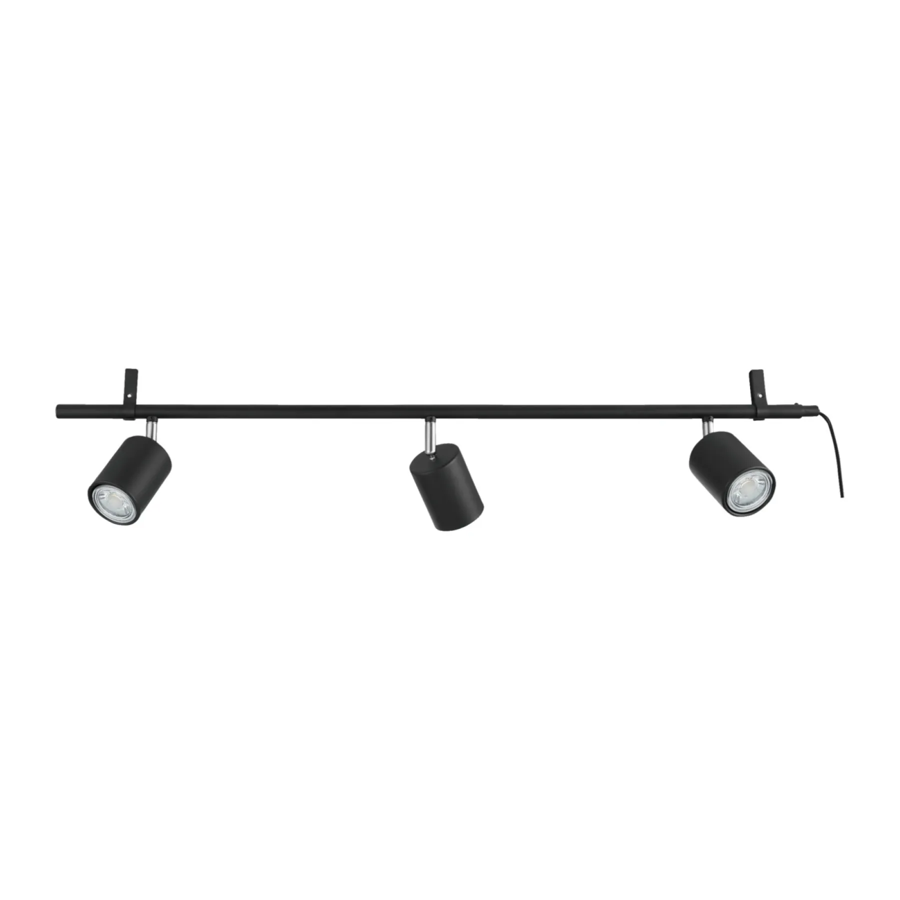 PORTELLA SKINNESPOT SORT/BØRSTET STÅL GU10 3X3W>Eglo Discount