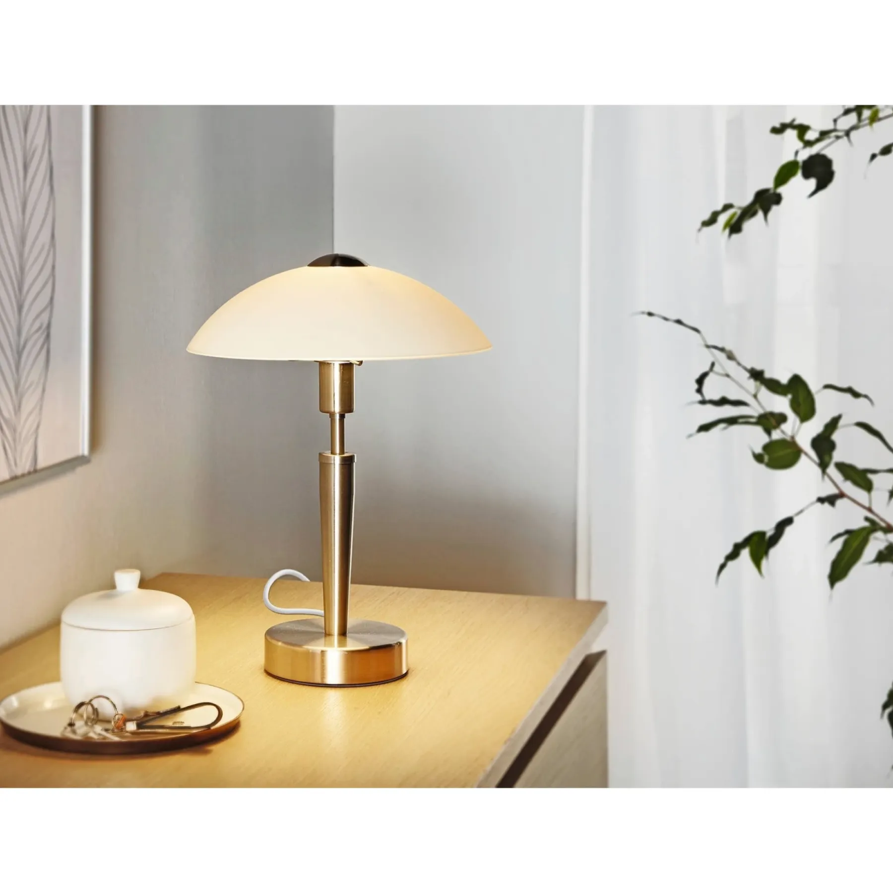 SOLO 1 BORDLAMPE HVID 35 CM>Eglo Discount