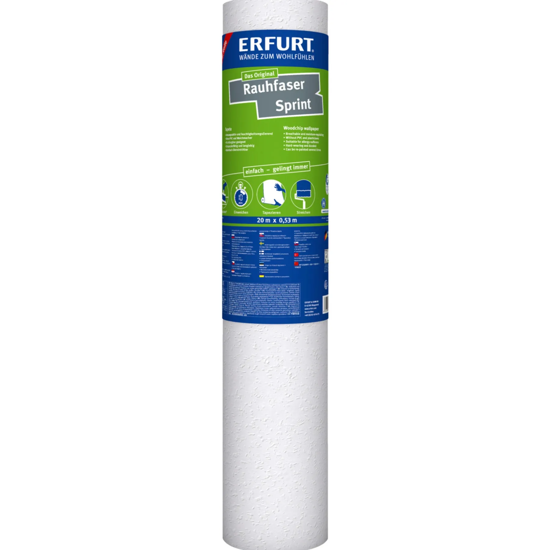 Tapet & Glasvæv ^ Erfurt SPRINT SAVSMULD TAPET 20 M X 53 CM