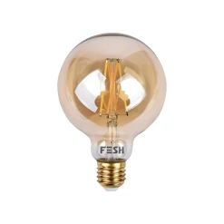 Smart Belysning ^ FESH SMART AMBER Ø95 LED PÆRE E27 DEKO 5,5W