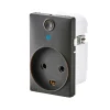 Stikkontakter & Afbrydere ^ FESH SWITCH CURVELINE - SMART STIKKONTAKT KOKSGRÅ 1,5 MODUL M/JORD