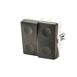 Stikkontakter & Afbrydere ^ FESH SWITCH CURVELINE DOBB. KORR. - 1,0 MODUL AFBRYDER KOKSGRÅ