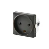 Stikkontakter & Afbrydere ^ FESH SWITCH CURVELINE STIKKONTAKT KOKSGRÅ 1,0 MODUL M/JORD