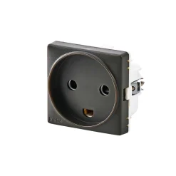 Stikkontakter & Afbrydere ^ FESH SWITCH CURVELINE STIKKONTAKT KOKSGRÅ 1,0 MODUL M/JORD