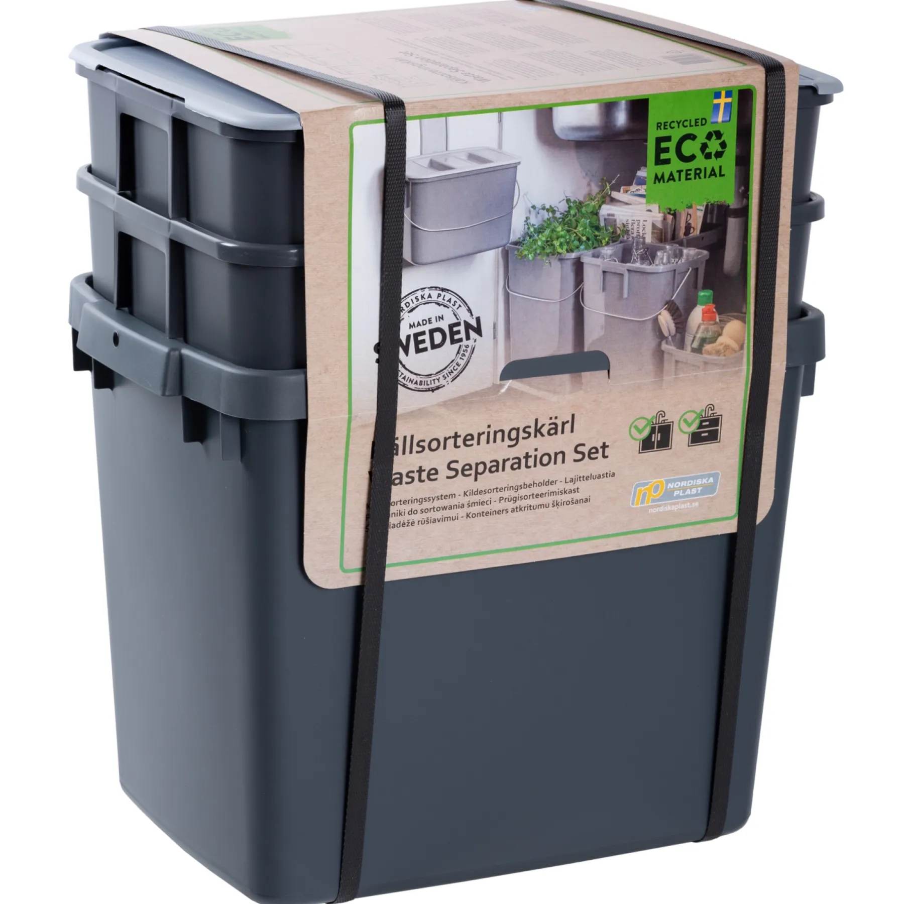 Boligindretning ^ G. funder 1X25 L., 2X12 L. 2X7 L. AFFALDSSORTERING GRÅ 375 X 275 X 450