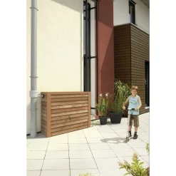 Regnvandstønder & Regnvandsbeholdere ^ Garantia WOODY 350 L REGNVANDSBEHOLDER 40 X 124 X 100 CM LYS BRUN