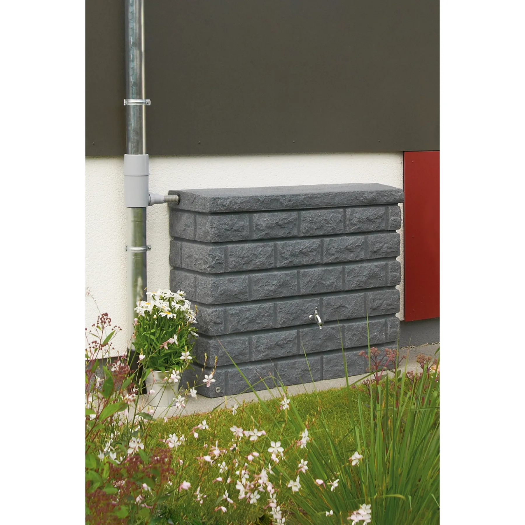 ROKY 400 L REGNVANDSBEHOLDER 40 X 120 X 100 CM GRÅ GRANIT>Garantia Discount