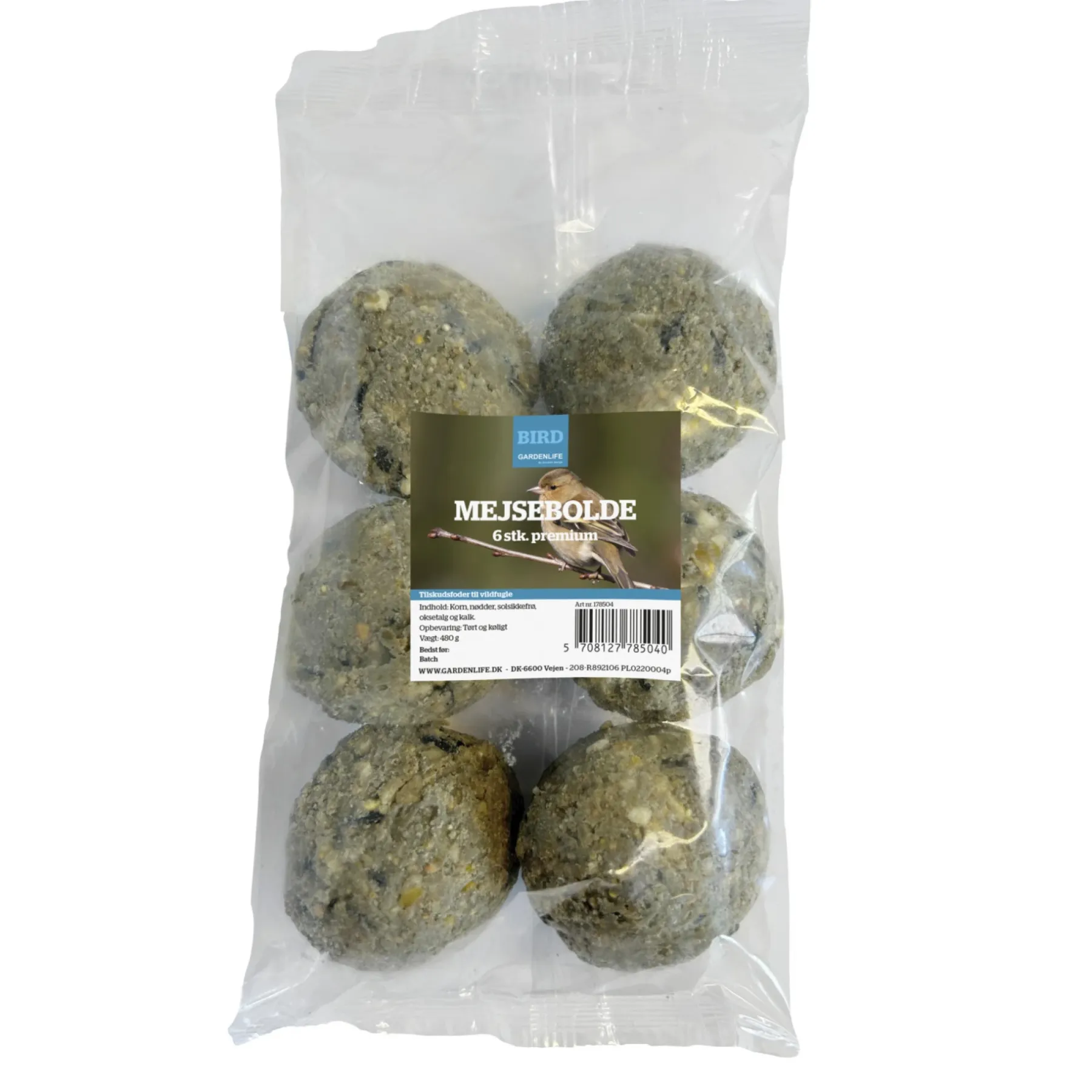 Fuglefoder ^ Garden Life MEJSEBOLDE 6 STK. UDEN NET