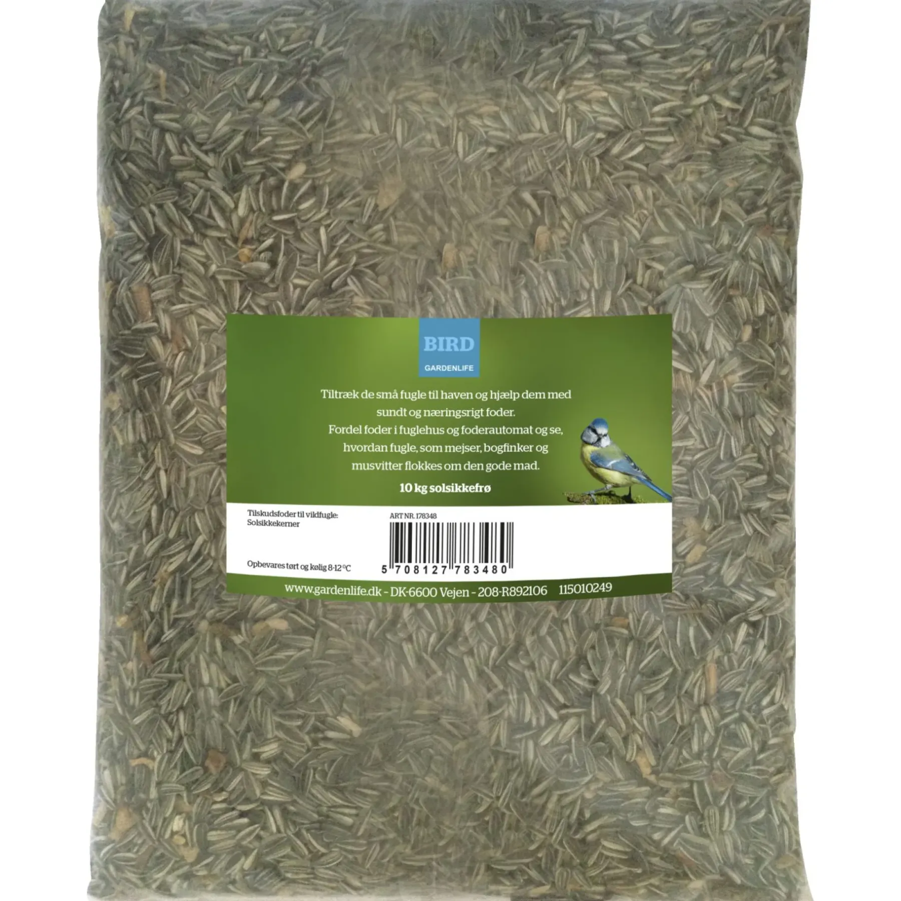 Fuglefoder ^ Garden Life SOLSIKKEFRØ 10 KG