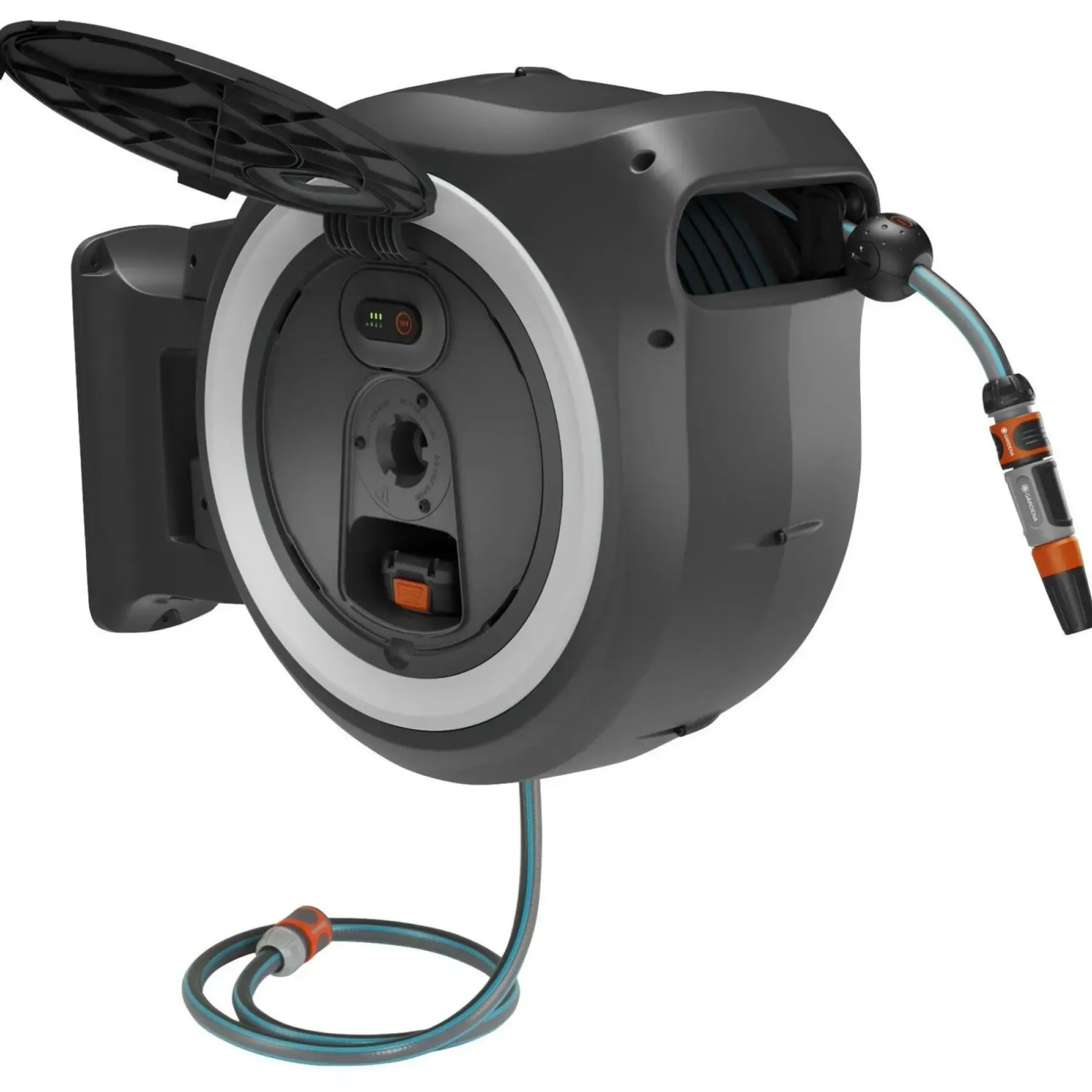 Vandingsartikler ^ Gardena POWERROLL XXL BATTERIDREVET VÆGSLANGEBOKS 40 M