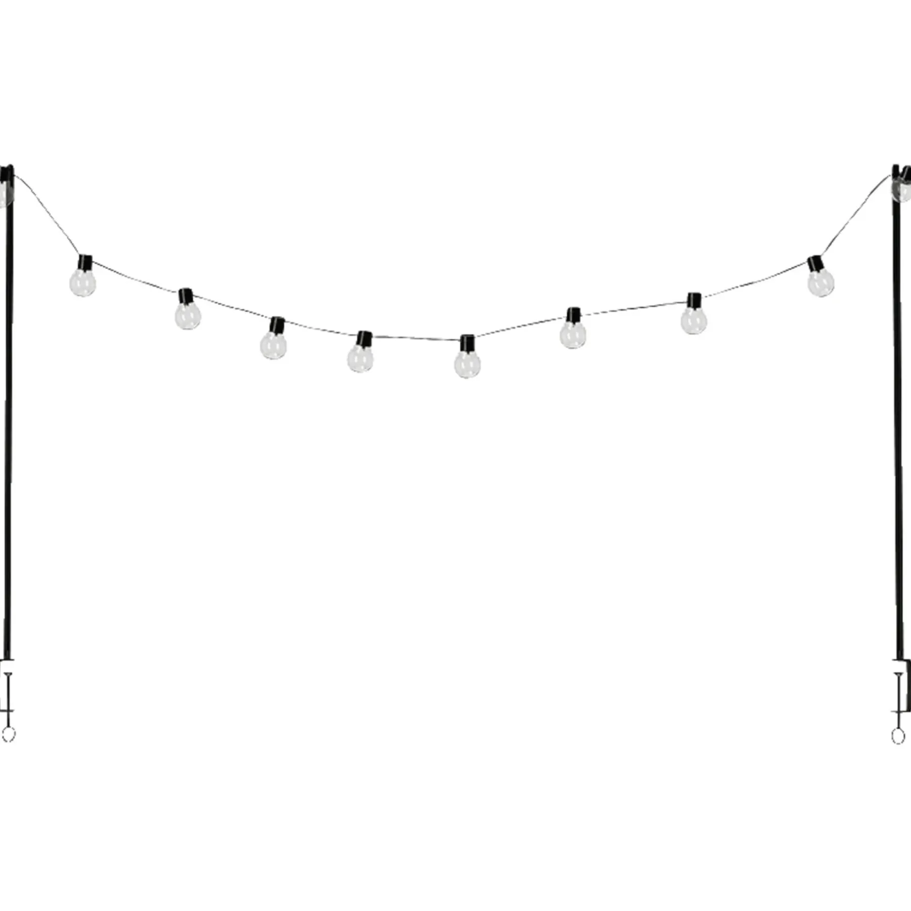 DEKOSTANG TIL LYSKÆDE STÅL SORT L220 CM>GardenLife Online