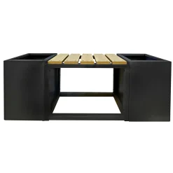 Havebænke ^ Garden Life MED 2 PLANTEKASSER HAVEBÆNK SORT 120 CM