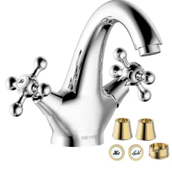Vandhane ^ Geyser MAGNOLIA HÅNDVASKARMATUR 2-GREB KROM