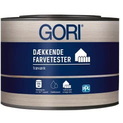 Dækkende ^ Gori FARVEPRØVE TRÆBESKYTTELSE DÆKKENDE 380 ML BASE 30