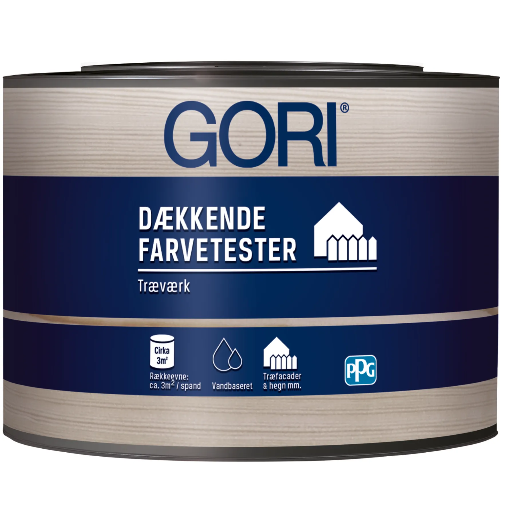 Dækkende ^ Gori FARVEPRØVE TRÆBESKYTTELSE DÆKKENDE 380 ML BASE 30
