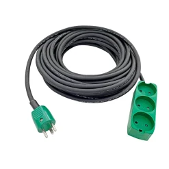 Ledninger ^ Gripo KABELSÆT 3-STIKDÅSE M/JORD 3X1,5MM² 15 M